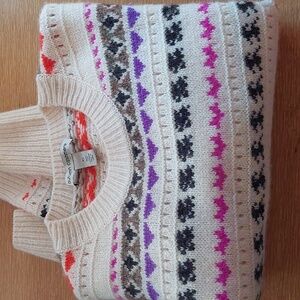 Autumn Cashmere Fairisle in Chalk XS